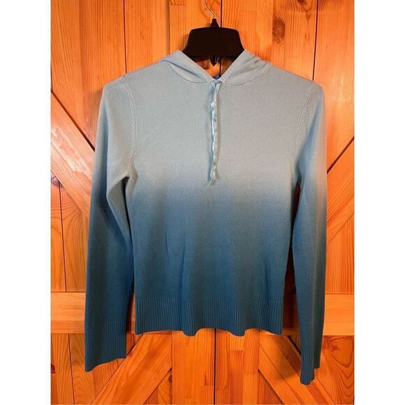 dELiA*s blue ombre hood sweater size small (3350)￼ - Picture 1 of 5
